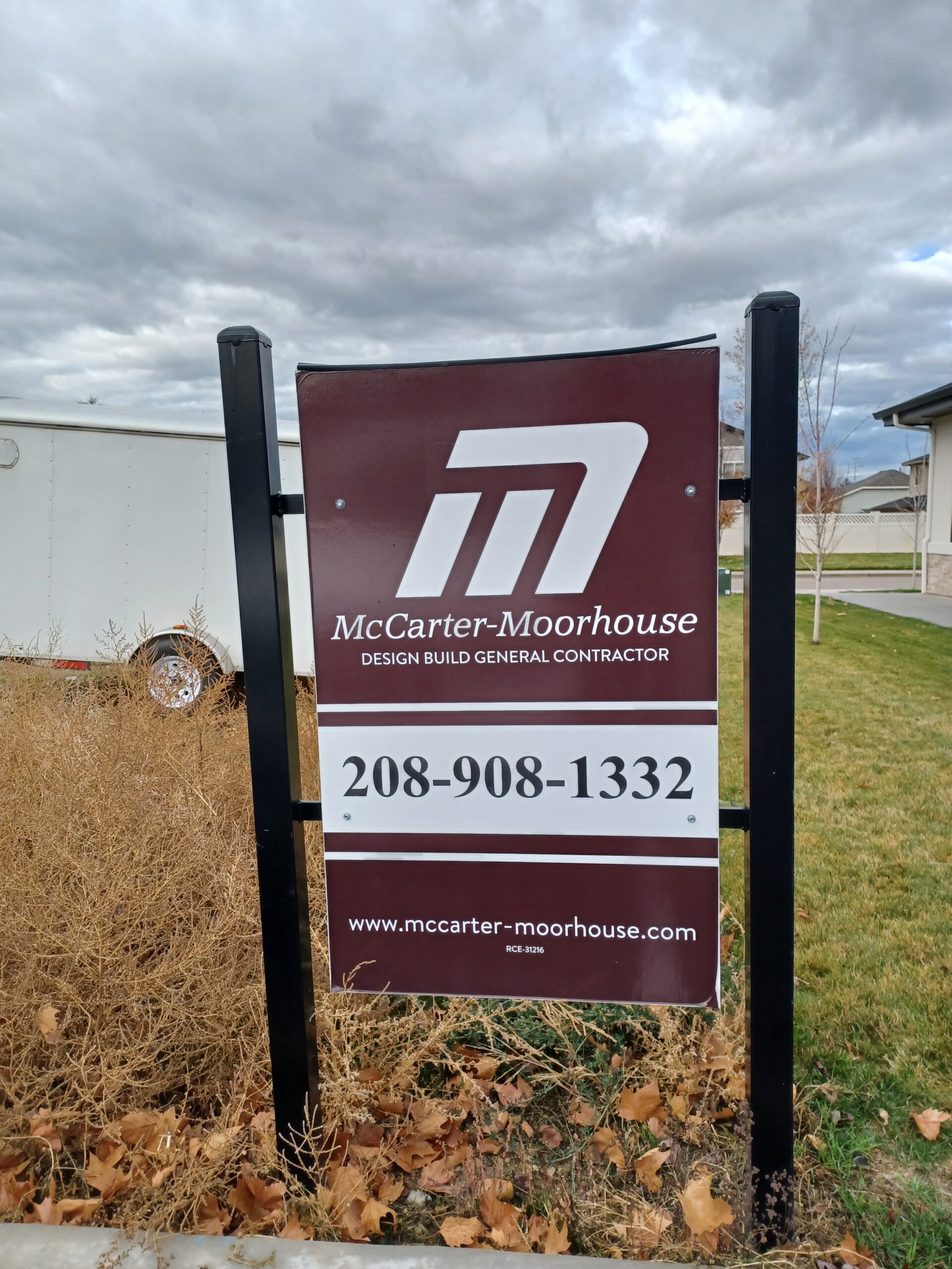 MCarter Moorhouse General Contractor Sign